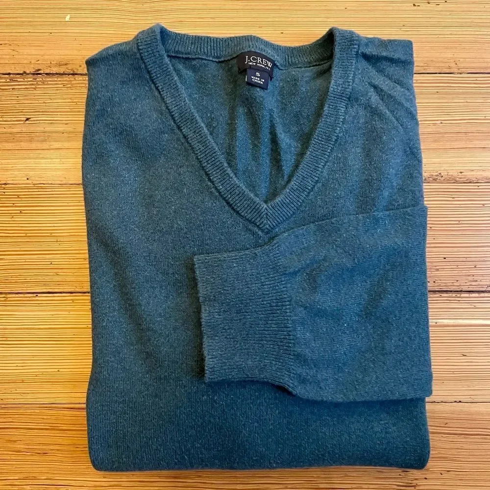 J. Crew cotton cashmere V-Neck sweater. Size S.